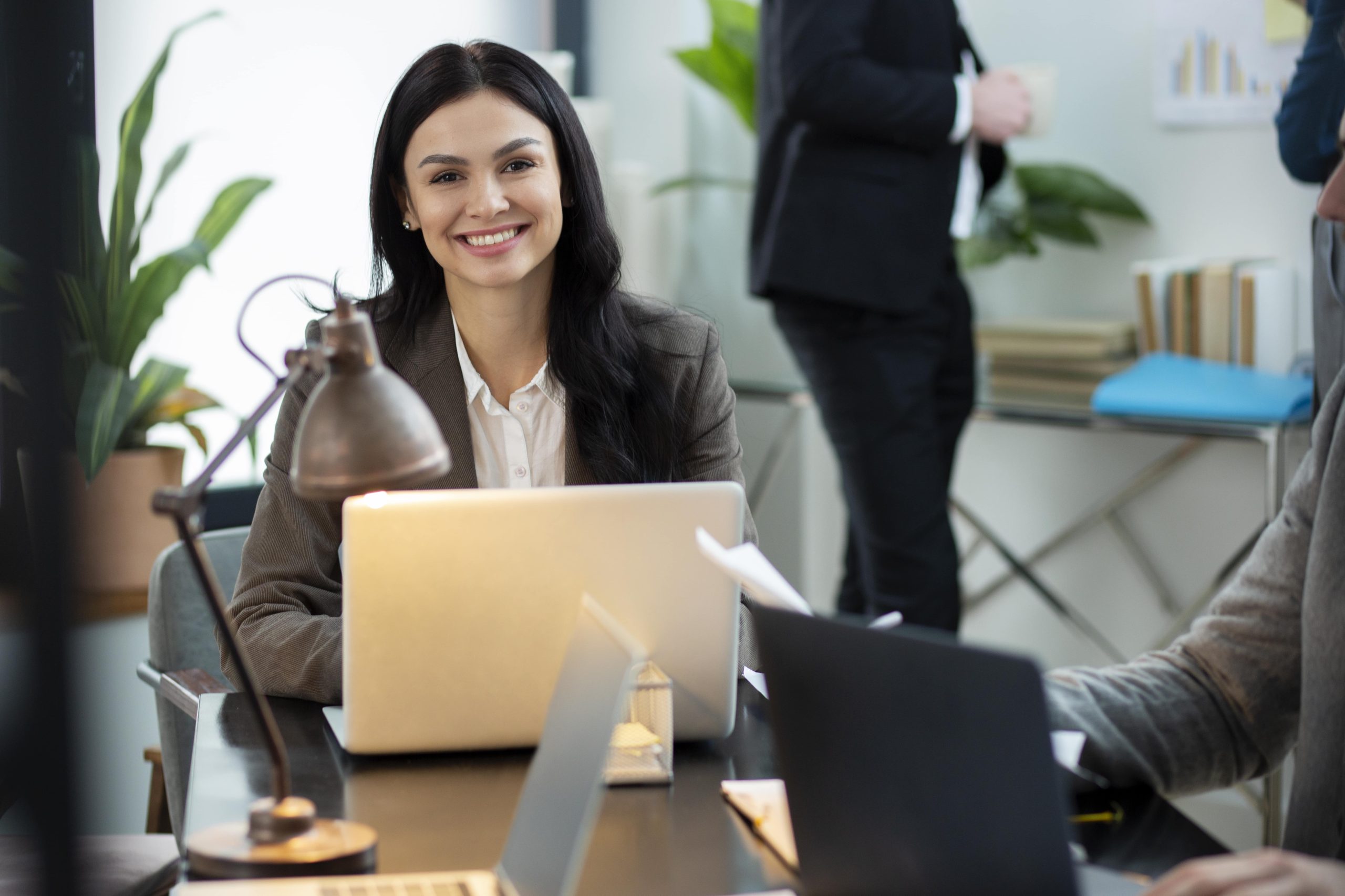 Person working on laptop