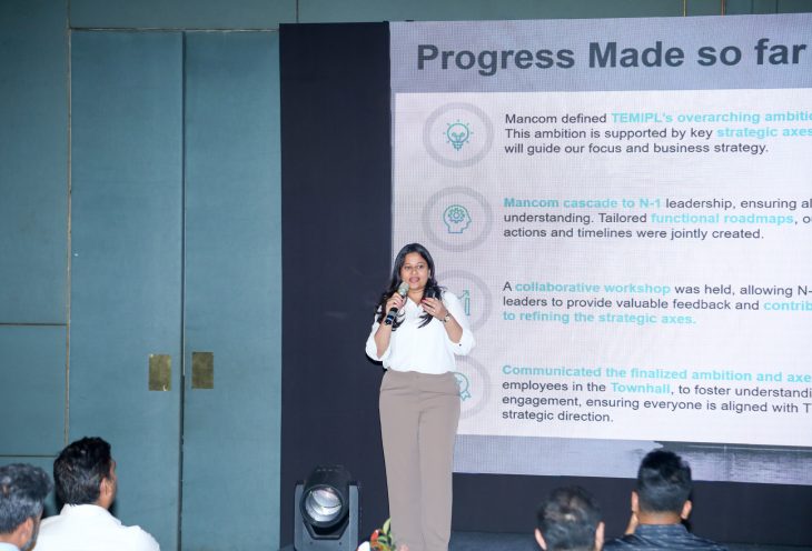 Corporate meeting presenter speaking at a business conference in Lonavala